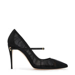 LORENZO 105 - Black Satin Tulle Plisse