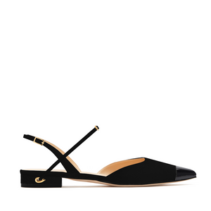Vittorio Flat Black Patent Toe Cap Bespoke