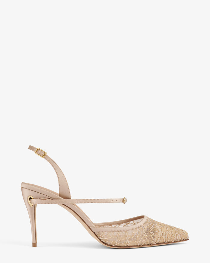 VITTORIO 85 - Champagne Lace Satin